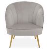 Yolinda Upholstered Velvet Armchair In Grey