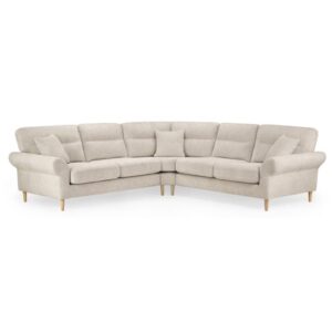 Folsom Large Fabric Corner Sofa In Beige