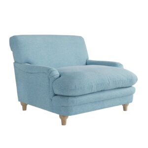 Plumpton Fabric Armchair In Duck Egg Blue