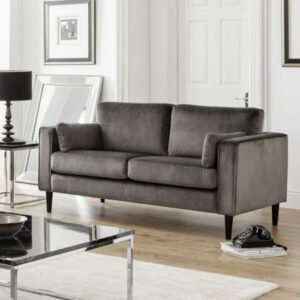 Hachi Velvet 2 Seater Sofa In Grey
