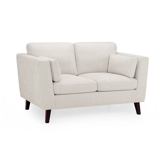 Alto Fabric 2 Seater Sofa In Beige With Wooden Legs