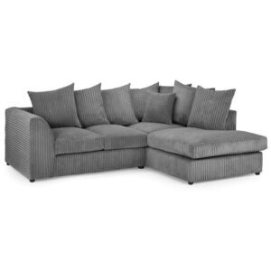 Hyeres Fabric Corner Sofa Right Hand In Grey