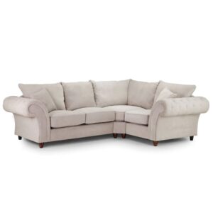 Winston Fabric Corner Sofa Right Hand In Stone