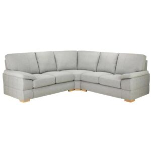 Benton Fabric Large Corner Sofa In Silver