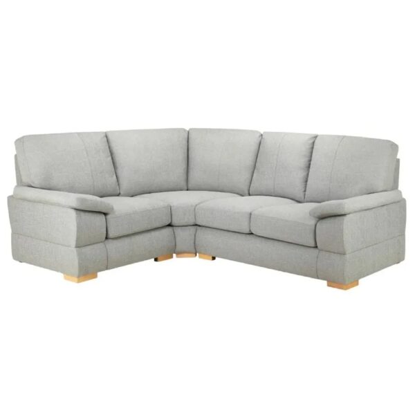 Benton Fabric Left Hand Corner Sofa In Silver