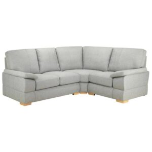 Benton Fabric Right Hand Corner Sofa In Silver