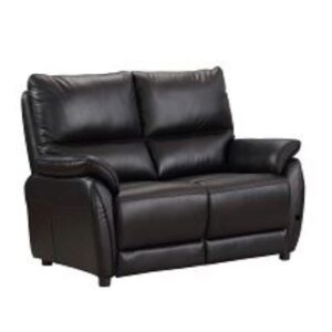 Essex Faux Leather 2 Seater Sofa In Black