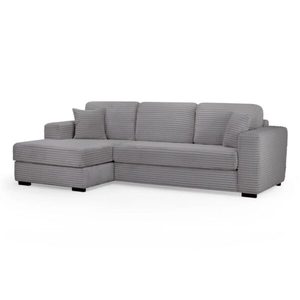 Hewitt Fabric Left Hand Corner Sofa In Grey