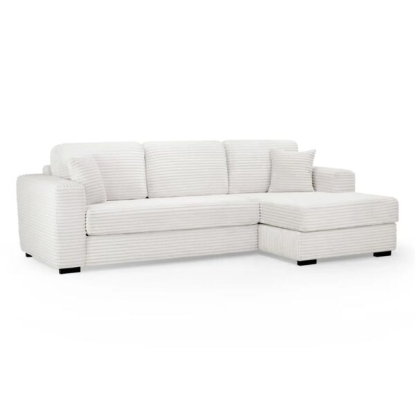 Hewitt Fabric Right Hand Corner Sofa In Ivory