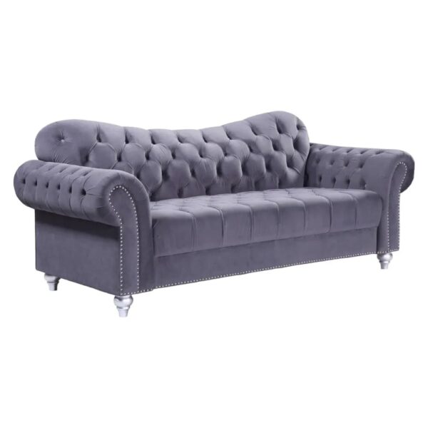 Jupiter Fabric 3 Seater Sofa In Cool Grey