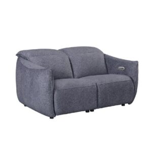 Leiria Fabric Recliner 2 Seater Sofa In Anthracite