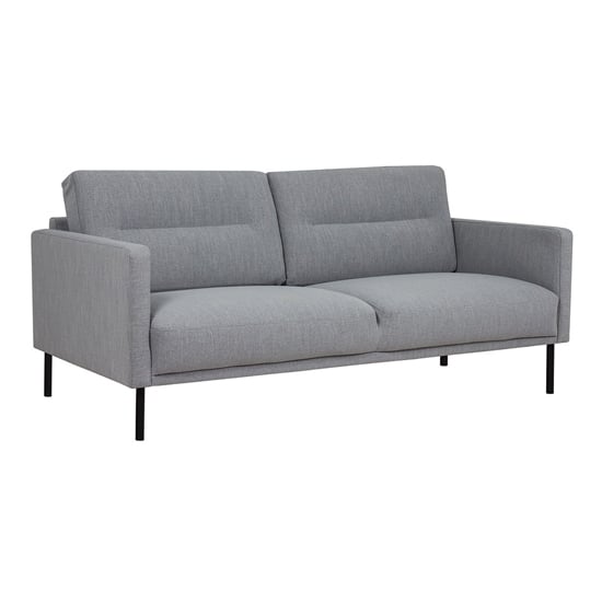 Nexa Fabric 2 Seater Sofa With Black Legs In Grey