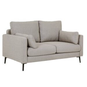 Renton Poly Fabric 2 Seater Sofa In Greige