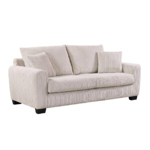 Selden Fabric 3 Seater Sofa With Black Legs In Mocha